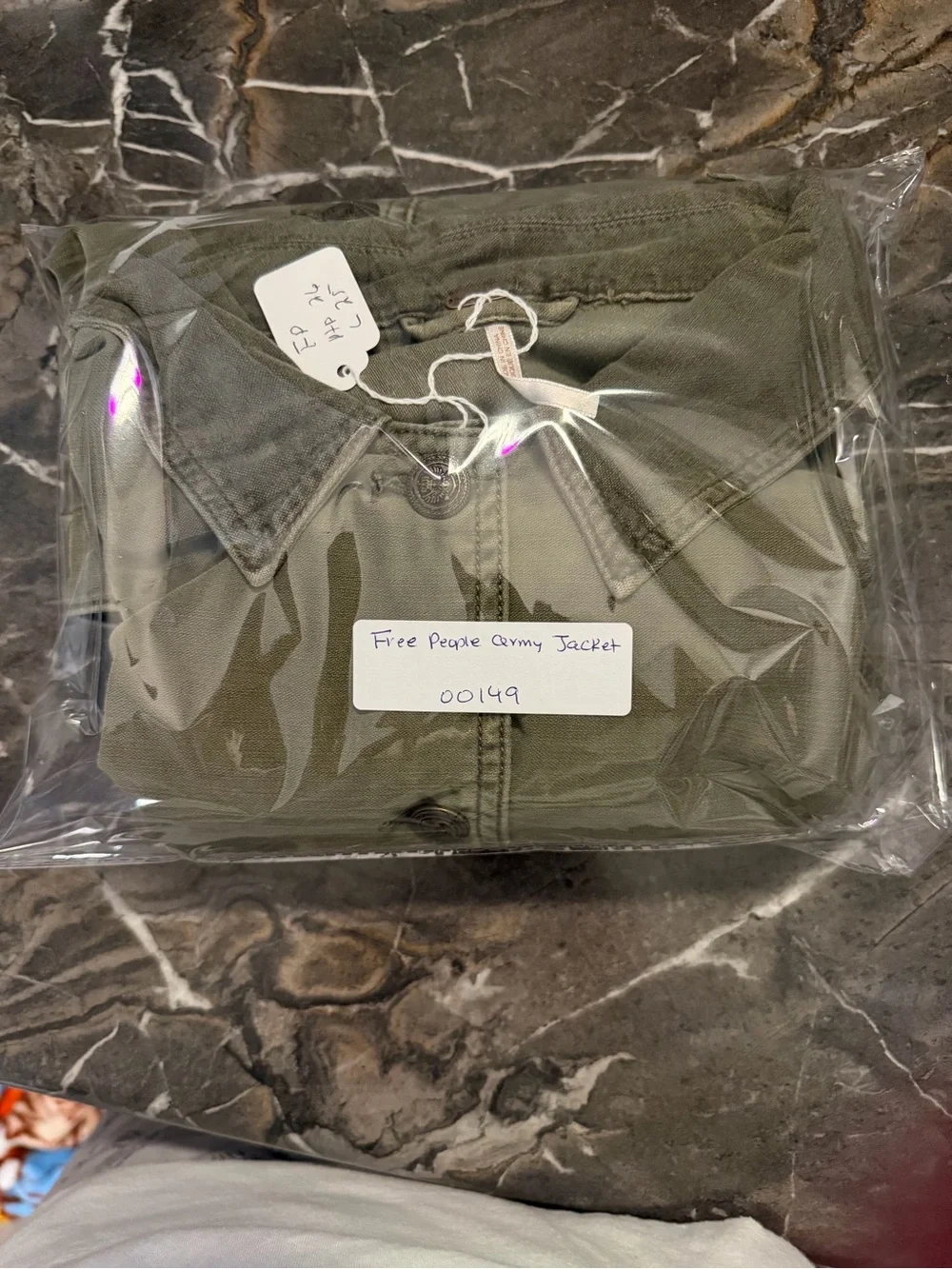 Free People Olive Green Utility Jacket with Oversized Pockets